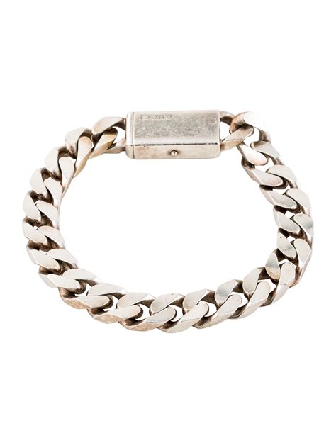 gucci link bracelet silver